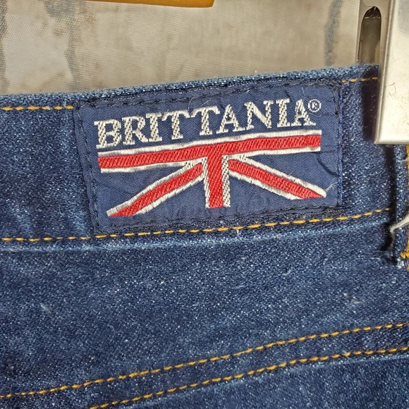 Vintage 80s Ribcage High Waist Jeans Pleated Waist  Taper Leg Cotton Size 12 - Picture 2 of 13